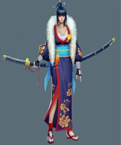 Japanese Swordswoman Paint By Numbers