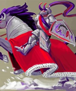 Jousting knight Art Paint By Numbers