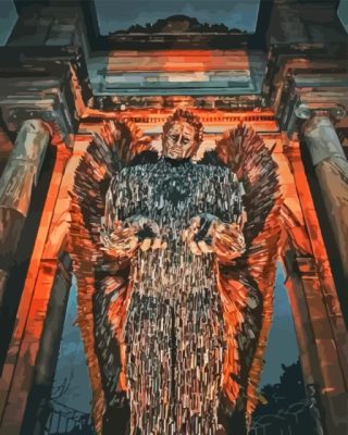 Knife Angel England Sculpture Paint By Numbers