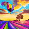 Lavender Hot Air Balloons Paint By Numbers