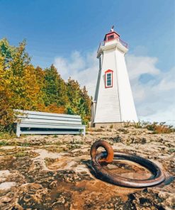 Lighthouse In Tobermory Canada Paint By Numbers