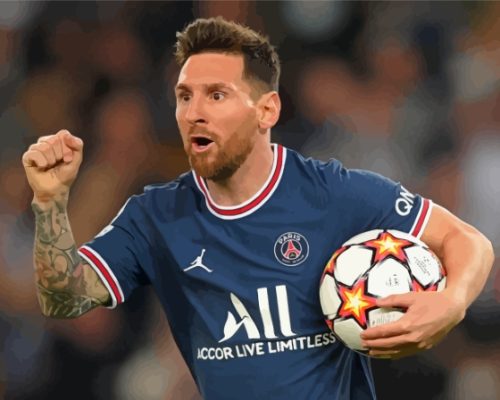 Lionel Messi PSG Paint By Numbers