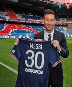 Messi PSG Tshirt Paint By Numbers