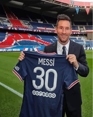 Messi PSG Tshirt Paint By Numbers