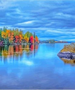 Millinocket Lake Maine Landscape Paint By Numbers