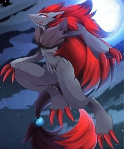 Moonlight Zoroark Pokemon Paint By Numbers