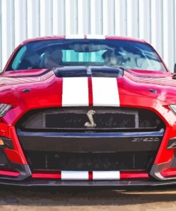 Mustang Shelby Gt500 Red Car Paint By Numbers