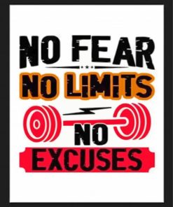 No Fear No Limits No Excuses Art Paint By Numbers