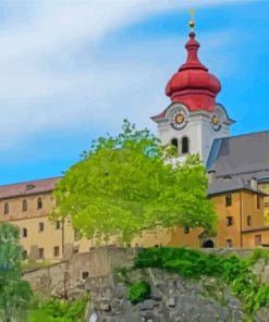 Nonnberg Abbey Clock Tower Paint By Numbers