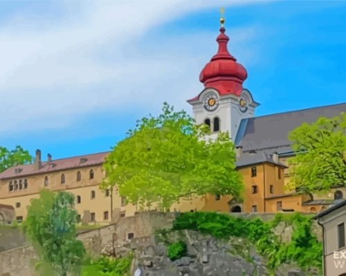 Nonnberg Abbey Clock Tower Paint By Numbers