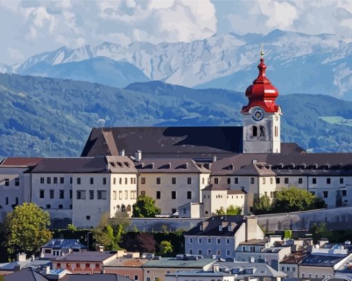 Nonnberg Abbey In Austria Paint By Numbers