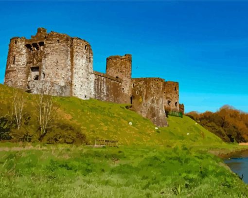 Norman Kidwelly Castle Paint By Numbers