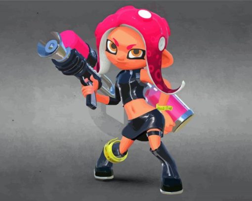 Octoling Splatoon 3 Game Paint By Numbers