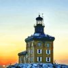 Ohio Toledo Harbor Lighthouse At Sunset Paint By Numbers