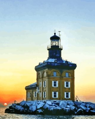 Ohio Toledo Harbor Lighthouse At Sunset Paint By Numbers