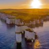 Old Harry Rocks At Sunset Paint By Numbers