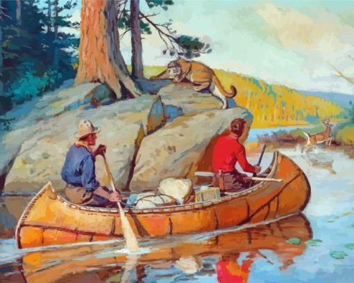 Philip R Goodwin In The Canoe Paint By Numbers