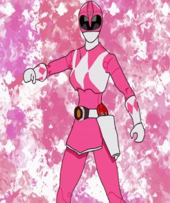 Pink Power Rangers Hero Paint By Numbers