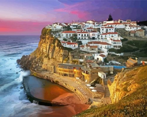 Portugal Azenhas Do Mar At Sunset Paint By Numbers