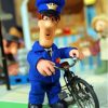 Postman Pat With Bicycle Paint By Numbers