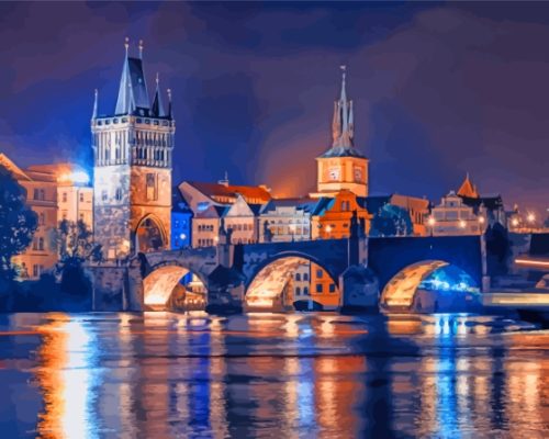 Prague By Night Paint By Numbers