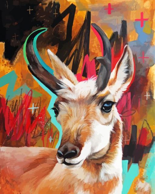 Pronghorn Deer Art Paint By Numbers