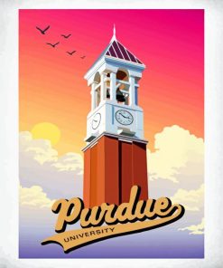 Purdue University Poster Paint By Numbers