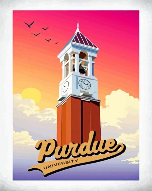 Purdue University Poster Paint By Numbers