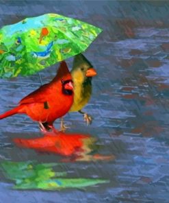 Rain And Birds Paint By Numbers