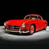 Red Mercedes Sl 300 Car Paint By Numbers