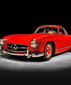 Red Mercedes Sl 300 Car Paint By Numbers