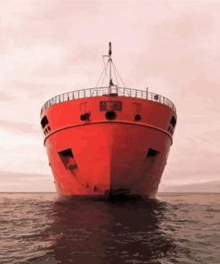 Red Ship Prow Paint By Numbers