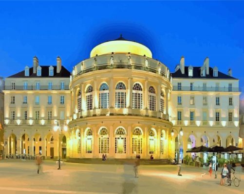 Rennes France Opera House Paint By Numbers