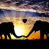 Romantic Elephants Paint By Numbers