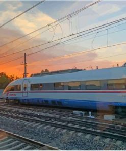 Sapsan Train With Sunset Paint By Numbers