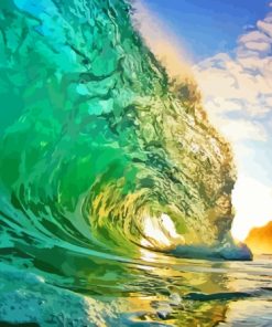 Sea Wave Sunrise Paint By Numbers