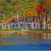 Sebago Lake Maine Houses Paint By Numbers