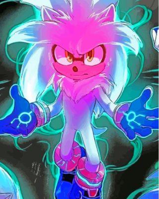 Silver The Hedgehog Paint By Numbers