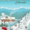 Ski Crested Butte Colorado Poster Paint By Numbers