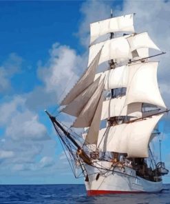 Square Rigger In The Ocean Paint By Numbers