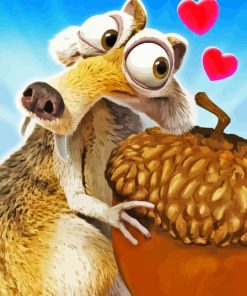 Squirrel Scrat Ice Age Paint By Numbers