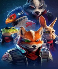 Star Fox Characters Paint By Numbers