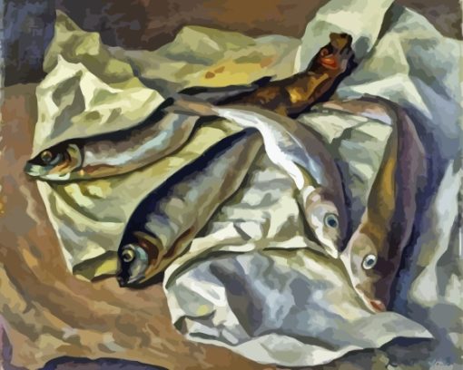 Still Life Sardines Fish Paint By Numbers