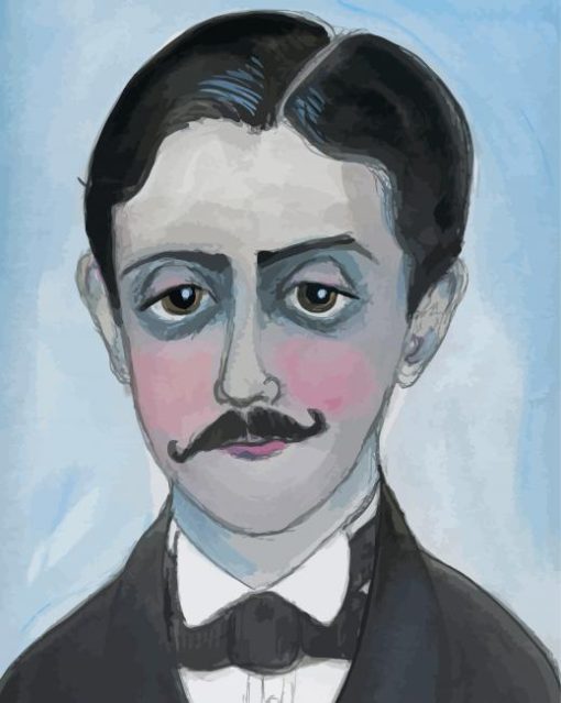 The Novelist Marcel Proust Portrait Paint By Numbers