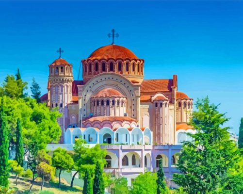 Thessaloniki Saint Gregory Palamas Church Paint By Numbers