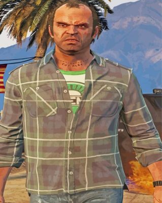 Trevor Philips Game Character Paint By Numbers