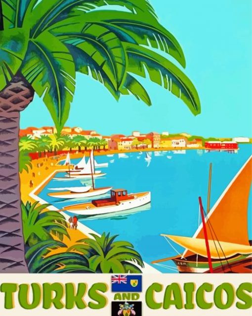 Turks And Caicos Poster Paint By Numbers