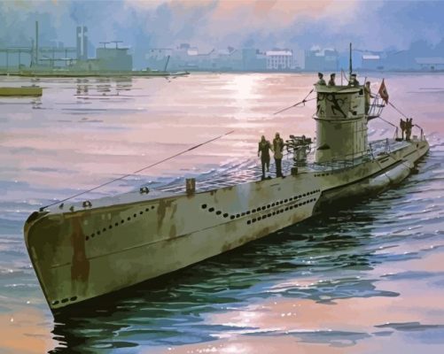 UBoat Naval Submarine Paint By Numbers