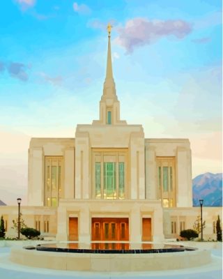 US Ogden Utah Temple Paint By Numbers