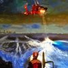 United States Coast Guard Helicopter And Boat Art Paint By Numbers